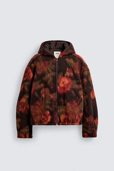 CAZADORA BOXY FIT CAPUCHA - Multicolor de Zara