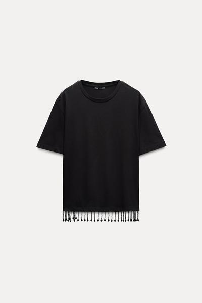 T-SHIRT WITH RHINESTONE FRINGING_4