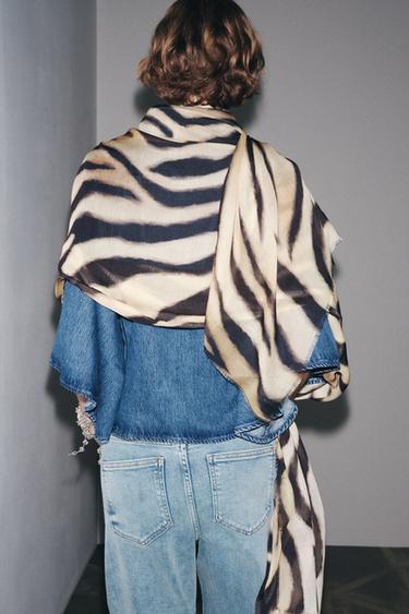 FOULARD MODAL À IMPRIMÉ ANIMAL - Zèbre de Zara - Image 3