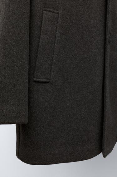 MANTEAU LONG EN DRAP DE LAINE - Gris anthracite de Zara - Image 5