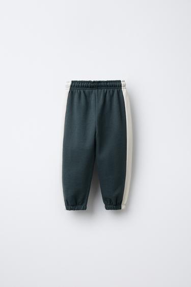 JOGGER TROUSERS WITH SIDE TAPING - Petrol blue by Zara - Image 1
