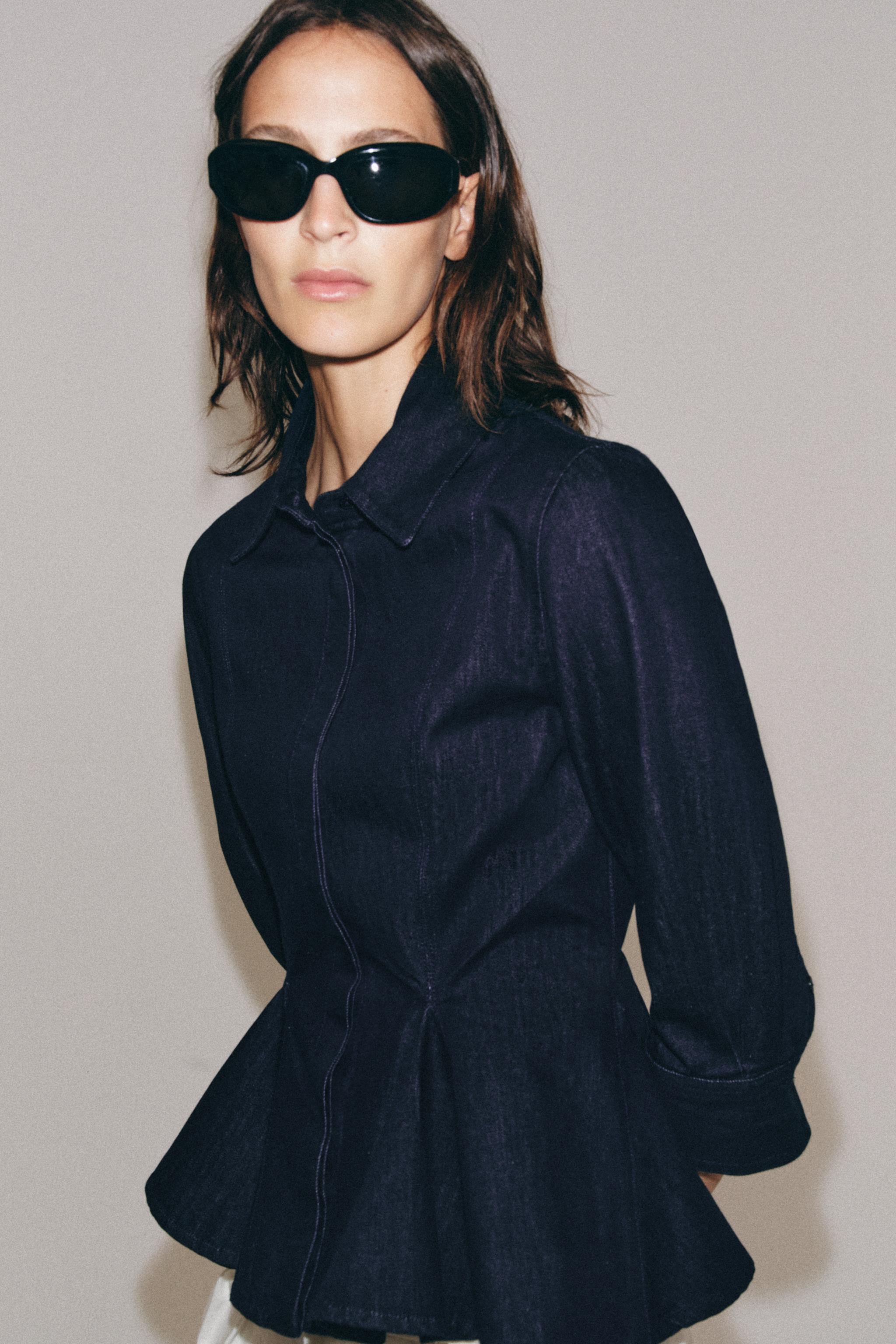ZW COLLECTION PEPLUM DENIM GÖMLEK - Görsel 2