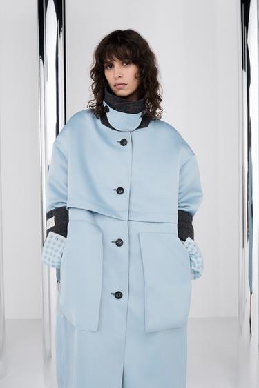 CONTRAST REVERSIBLE COAT — Blue gray 2