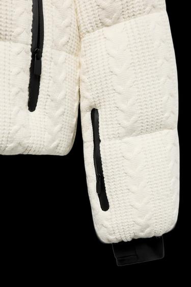 FAUX SHEARLING PADDED ANORAK 80% DOWN 20% FEATHER HEIQ XREFLEX™ RECCO® TECHNOLOGY SKI COLLECTION - Ecru by Zara