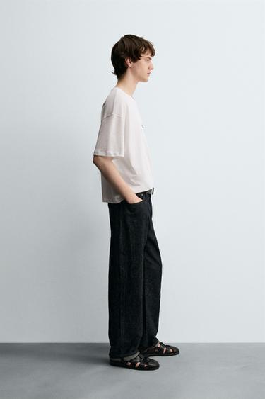 T-SHIRT À IMPRIMÉ PALMIER - Blanc de Zara - Image 3