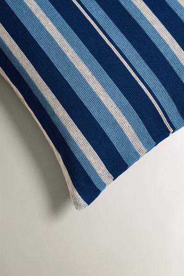 MULTI-STRIPE CUSHION COVER - Blue by Zara - Image 1