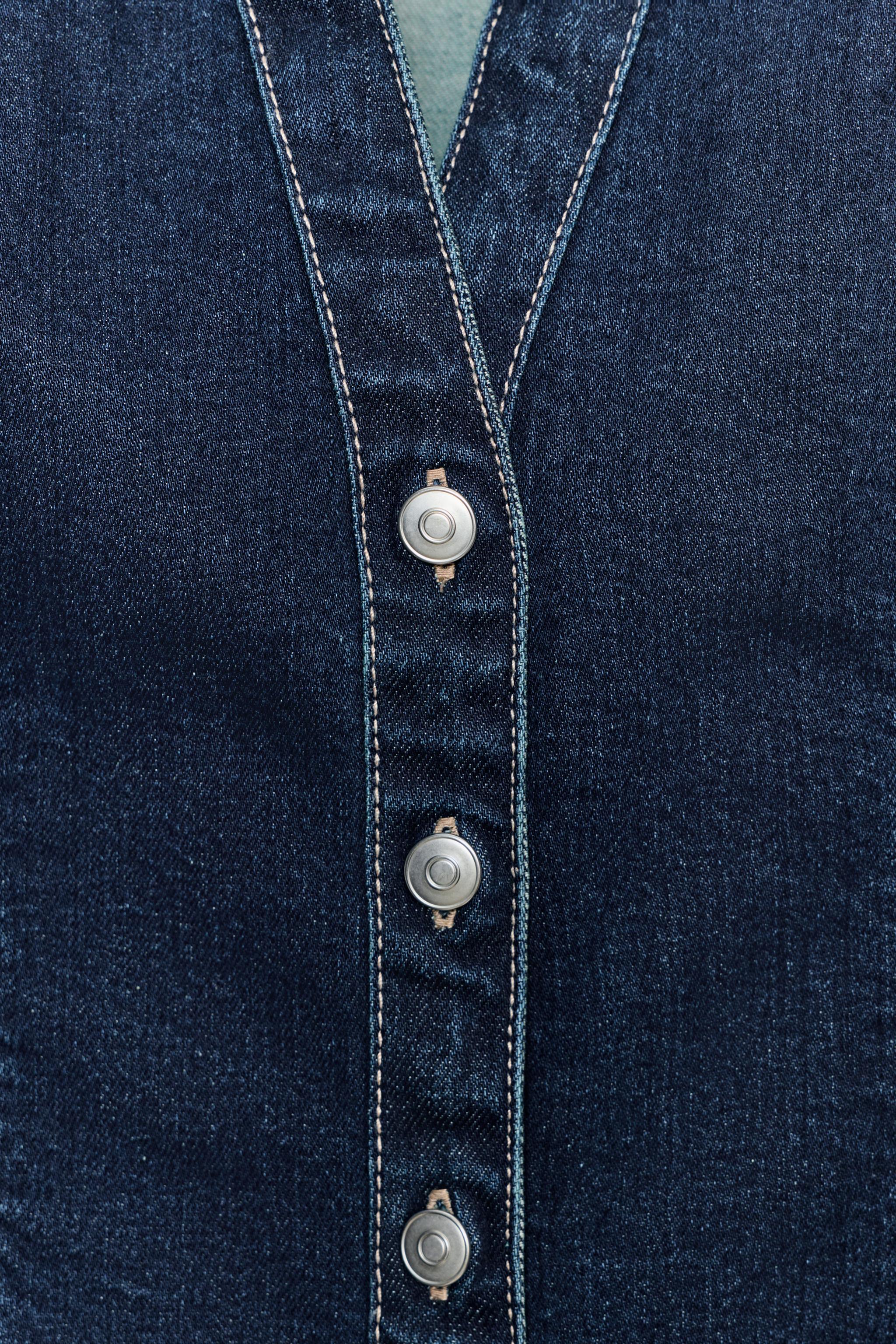 CHEMISE EN DENIM TRF AJUSTÉE