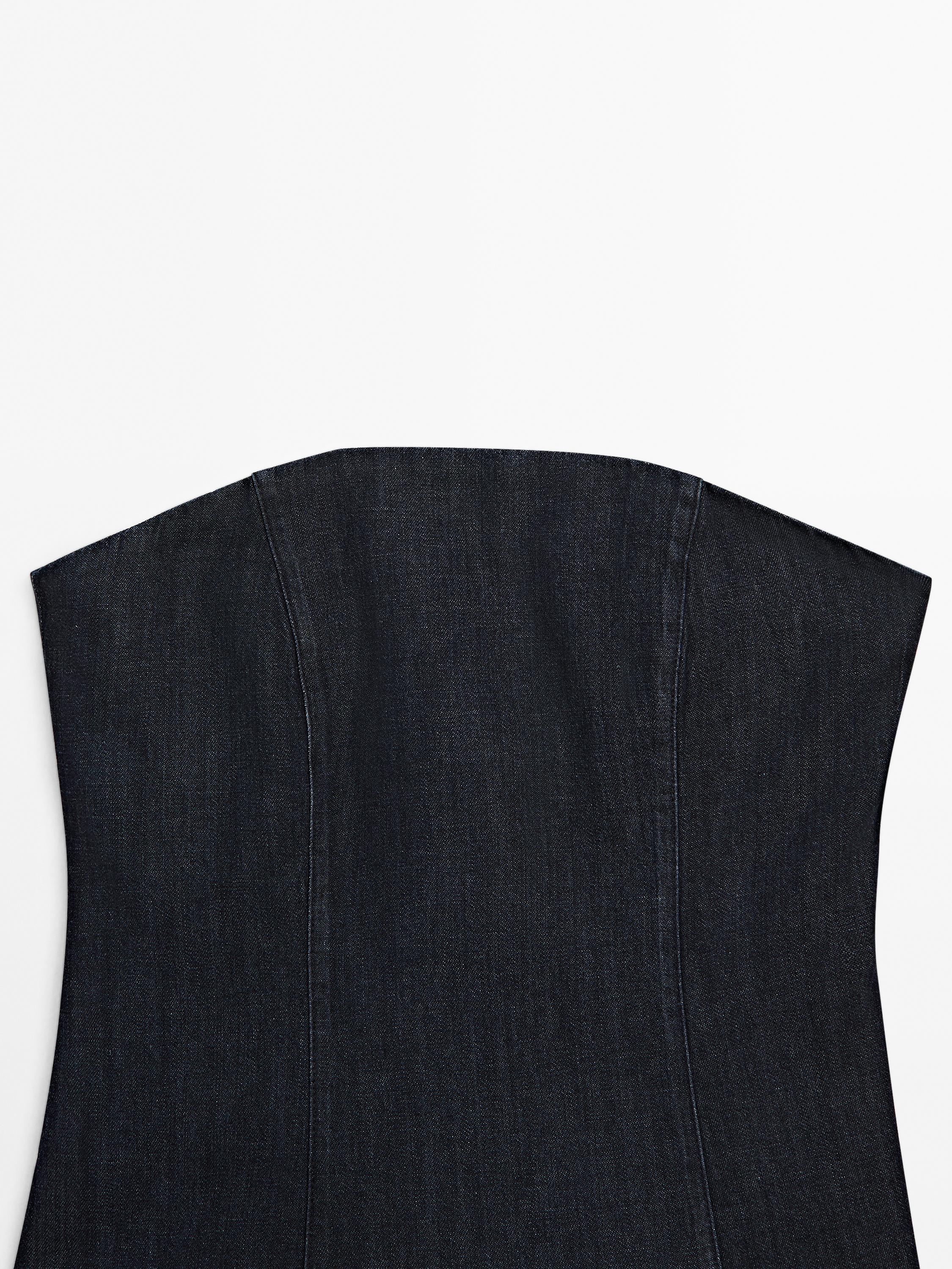 Top bustier denim