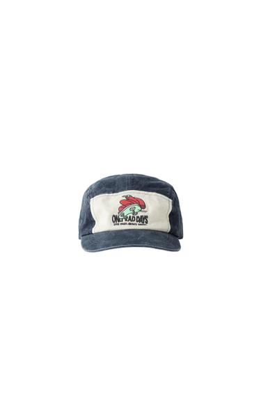 WASHED EFFECT EMBROIDERED CAP - Blue by Zara