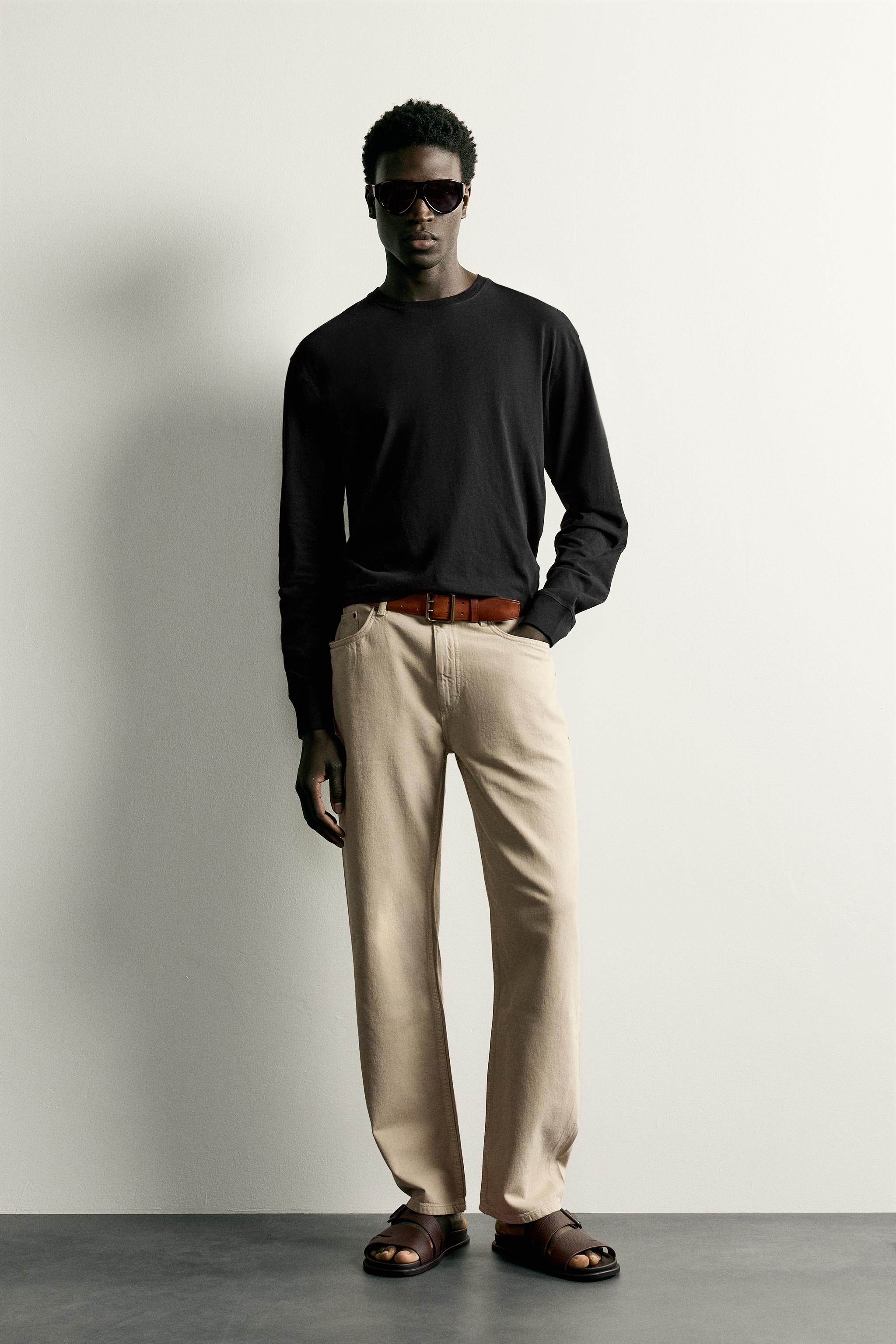 Мужские футболки Zara LIGHTWEIGHT LONG SLEEVE T-SHIRT