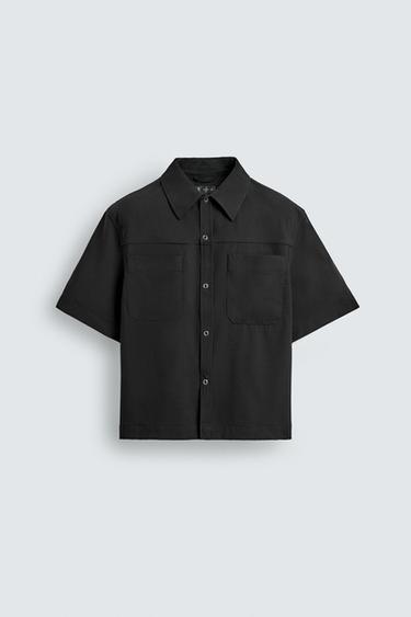 CAMISA TÉCNICA RELAXED FIT - Negro de Zara