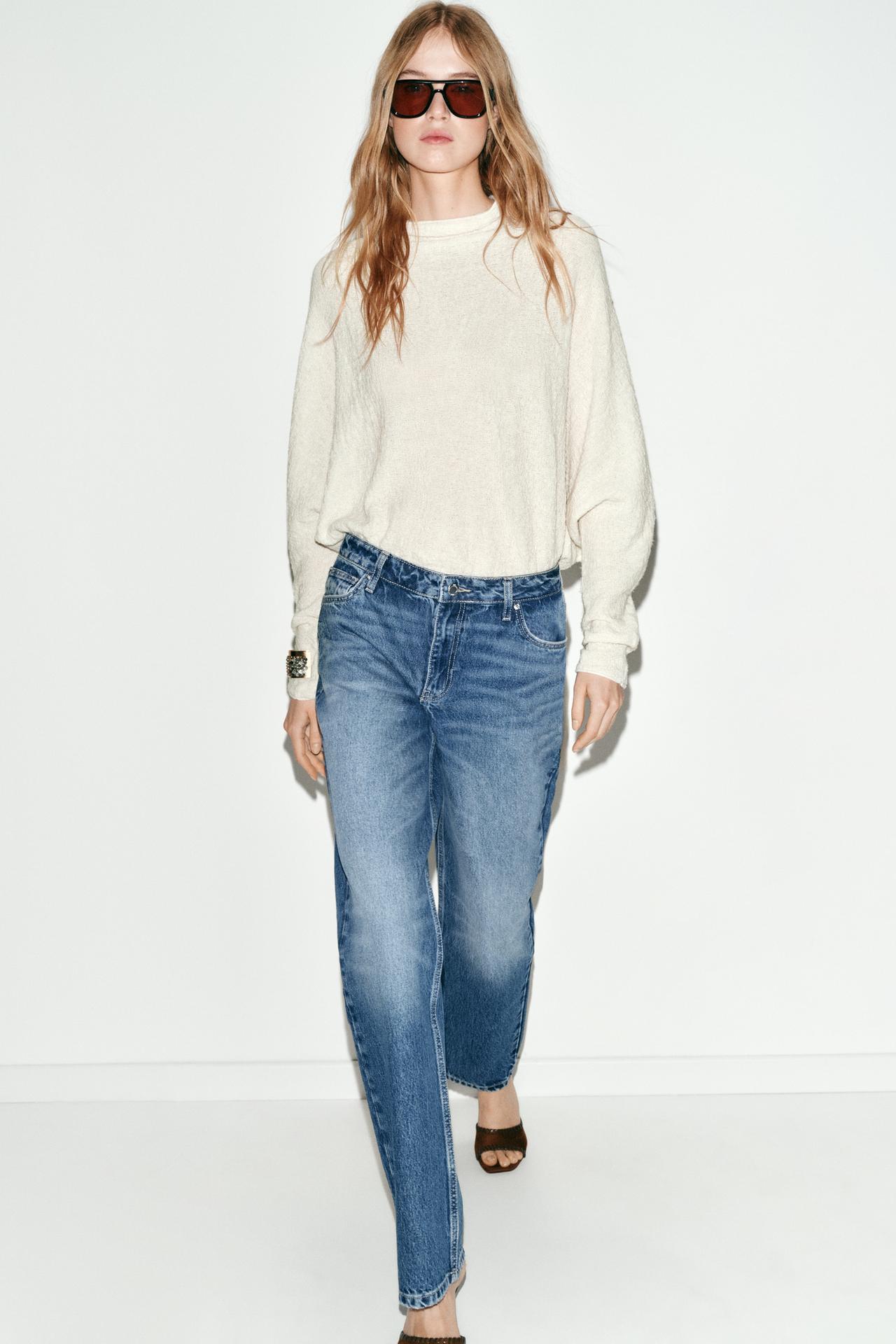 ZARA Z1975 LOW RISE STRAIGHT FULL LENGTH JEANS