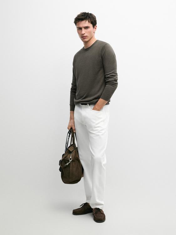 100% linen knit crew neck sweater from Zara - $130