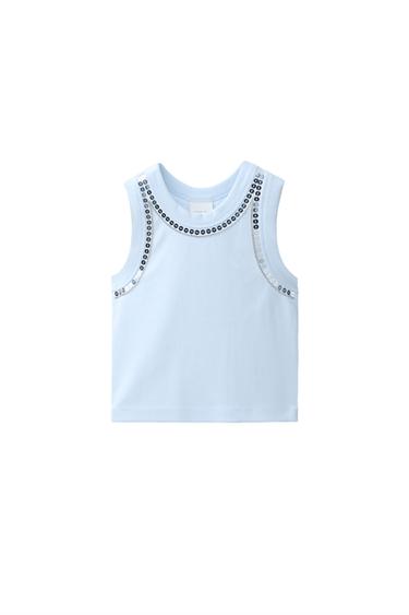 TOP LENTEJUELAS - Celeste de Zara