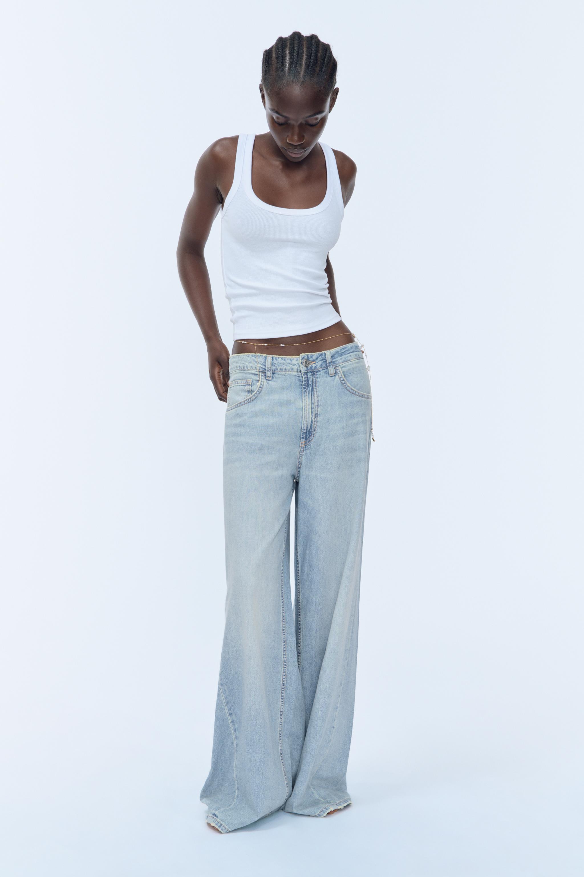 Light wide leg jeans best sale