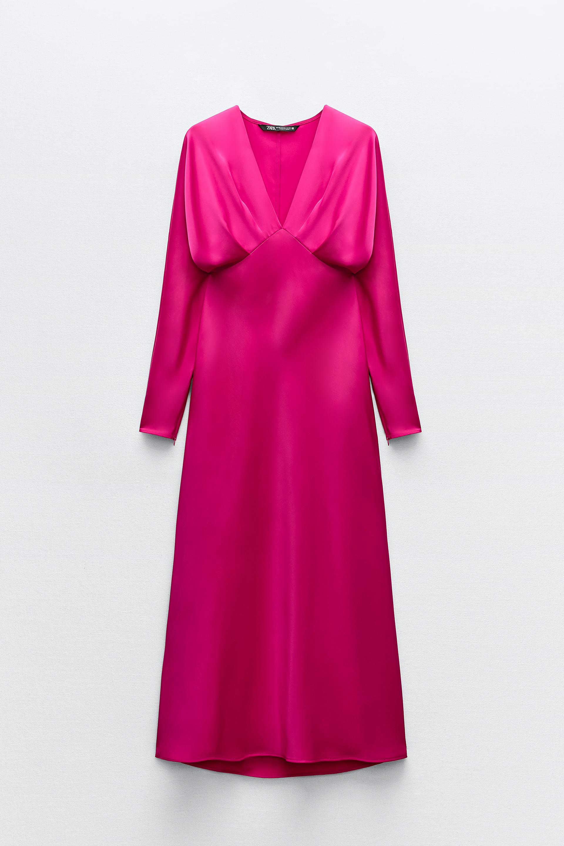 SATIN MIDI DRESS