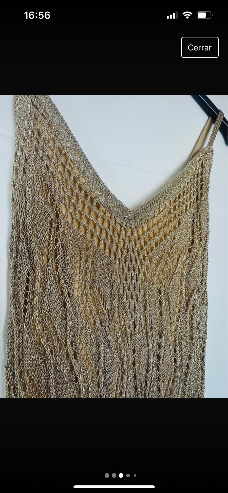 METALLIC THREAD KNIT DRESS - Image 3