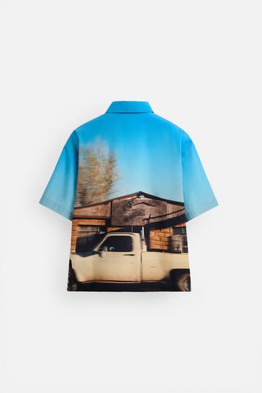 PHOTOGRAPHIC PRINT SHIRT - Blue by Zara - Image 7