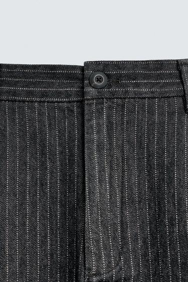 PANTALON CHINO RELAXED À RAYURES - Gris de Zara - Image 9
