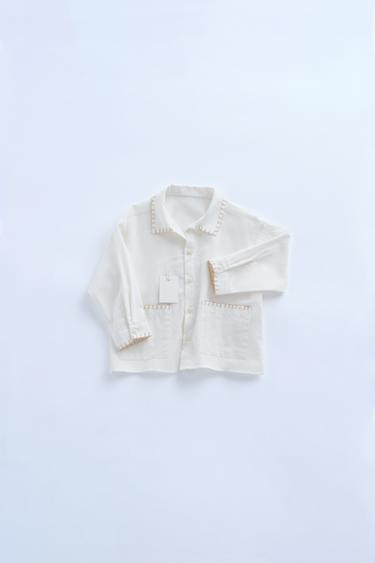 ZARA TIMELESS – HEMD MIT STEPPNÄHTEN - Cremefarben von Zara - Bild 0