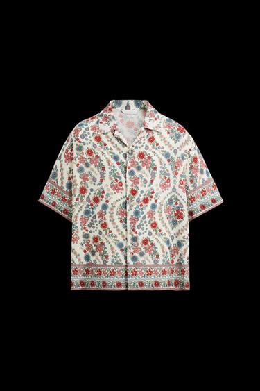 HEMD MIT BLUMENMUSTER - Rot von Zara - Bild 0
