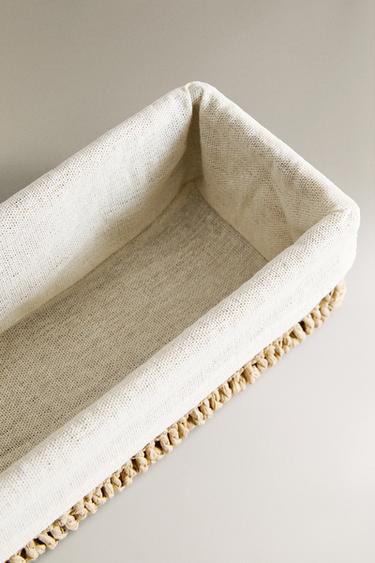 CORBEILLE RECTANGULAIRE TISSU INTÉRIEUR - Beige clair de Zara - Image 2