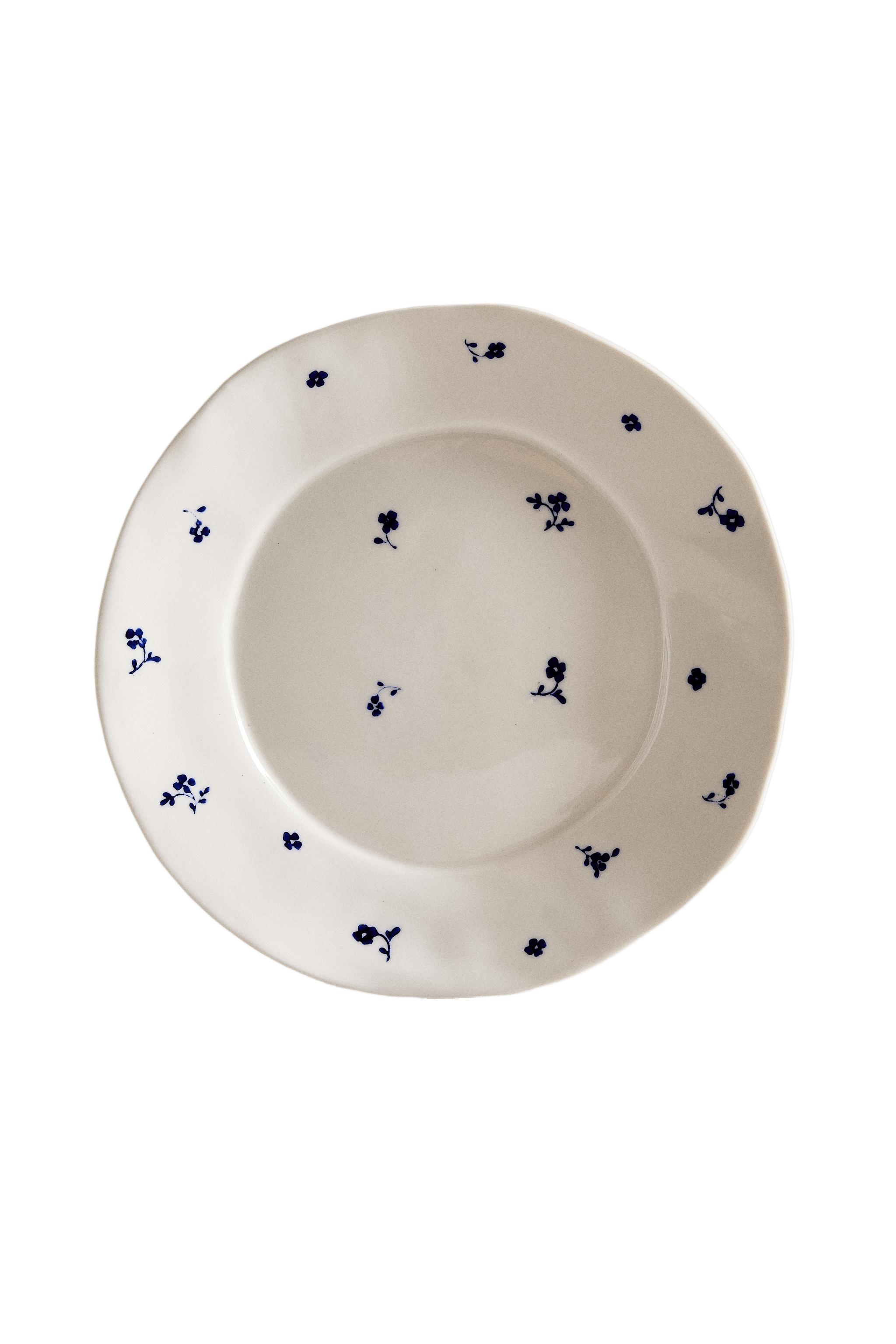 ASSIETTE PLATE PORCELAINE FLEUR