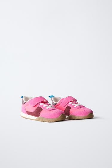 Zara COMBINED SNEAKERS - Fuchsia