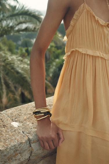 PACK OF 6 COMBINED ELASTIC BRACELETS - Golden by Zara - Image 1
