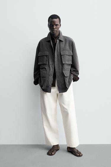 TECHNICAL UTILITY POCKET JACKET - Anthracite grey by Zara