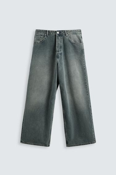 JEANS SUPER BAGGY FIT - Azul / Verde de Zara