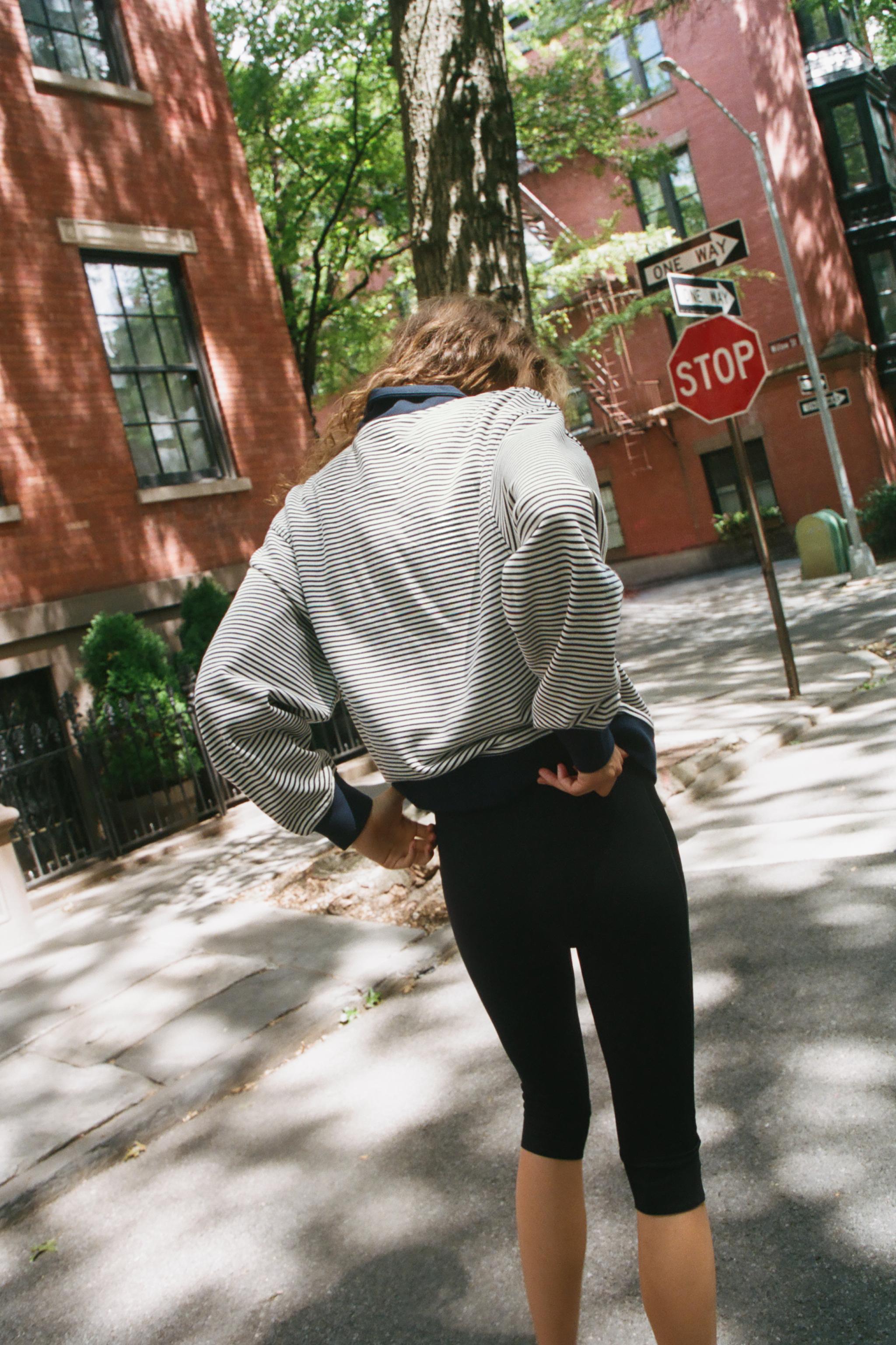 STRIPED ZIP-UP SWEATSHIRT