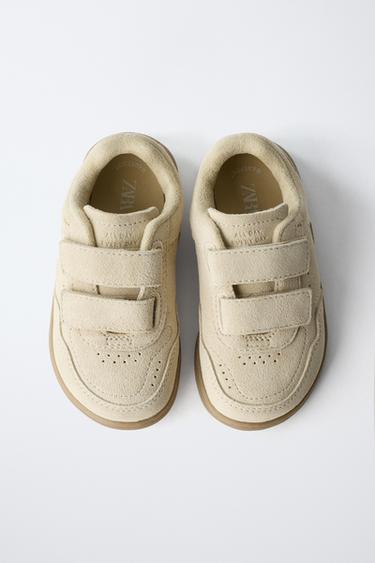 TENNIS EN CUIR À BRIDES BAREFOOT - Marron sable de Zara - Image 8
