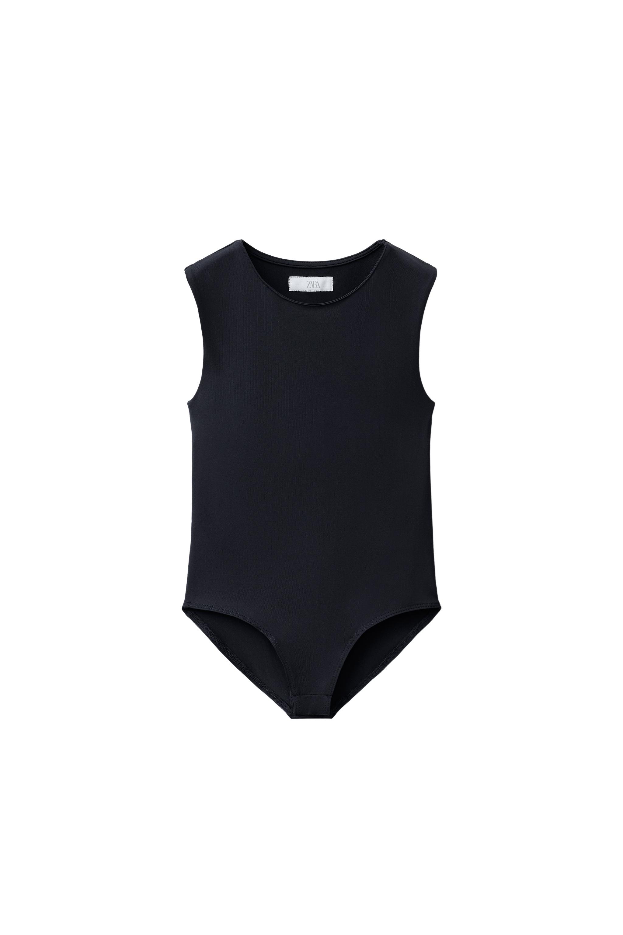 CUT OUT POLYAMIDE BODYSUIT — Blue (alternate view)