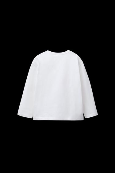 RAISED PRINT T-SHIRT - Oyster-white by Zara