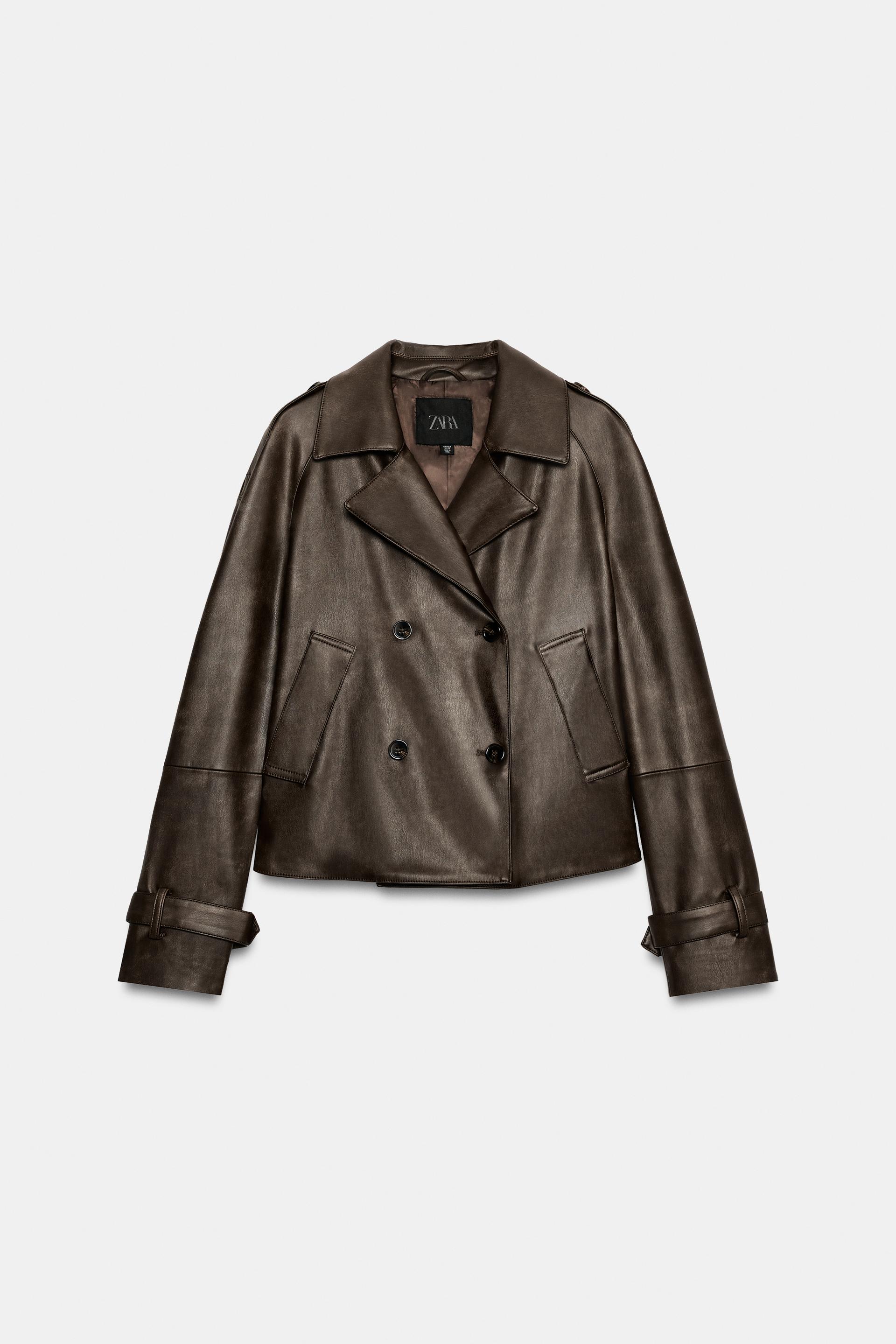 Zw Collection Leather Effect Jacket