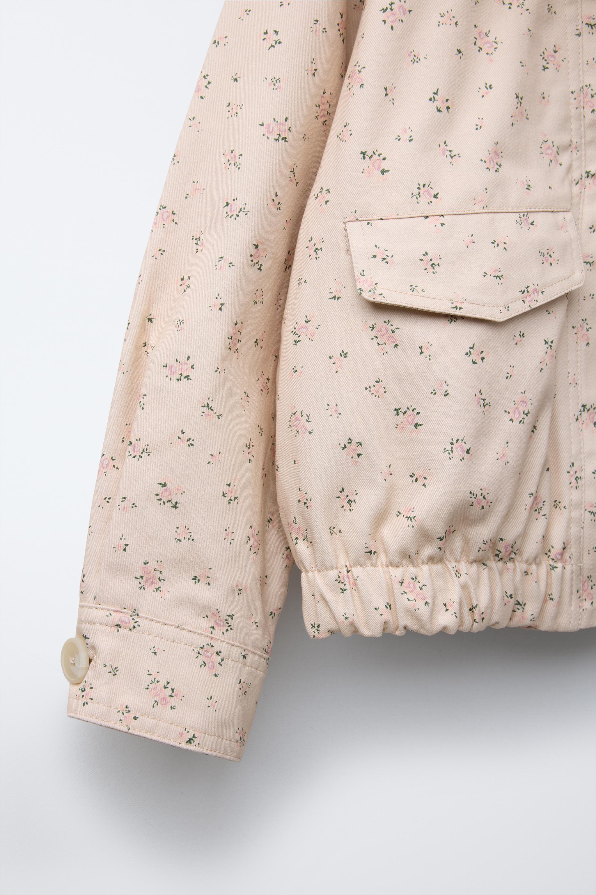 フラワープリント ジャケット - ピンク | ZARA Japan / 日本