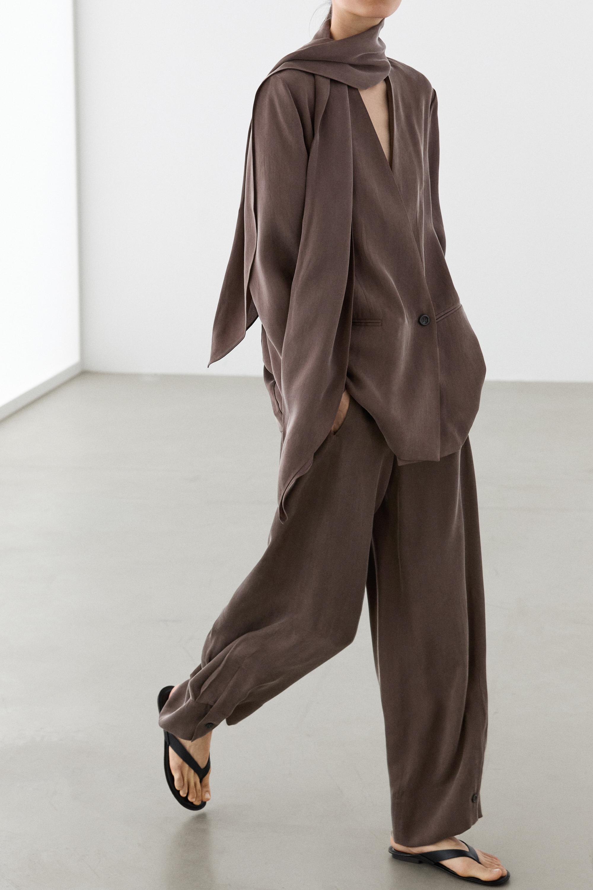Surchemise fluide détail nœud total look