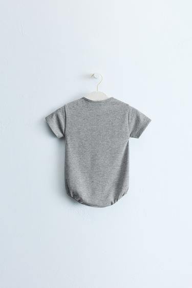 ZARA TIMELESS - TEXT PRINT BODYSUIT — Gray 2