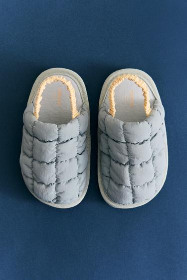 CHILDREN'S QUILTED MULE SLIPPERS - Two-tone by Zara