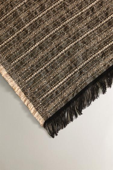 COUVERTURE COTON LIN - Gris anthracite de Zara - Image 1