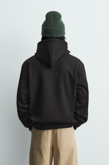 SWEAT À CAPUCHE HEAVYWEIGHT BASIQUE - Noir de Zara - Image 2