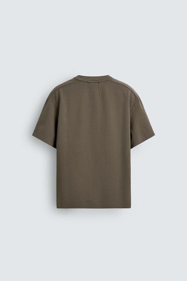RELAXED FIT SEAM T-SHIRT - Mid-mink by Zara - Image 7
