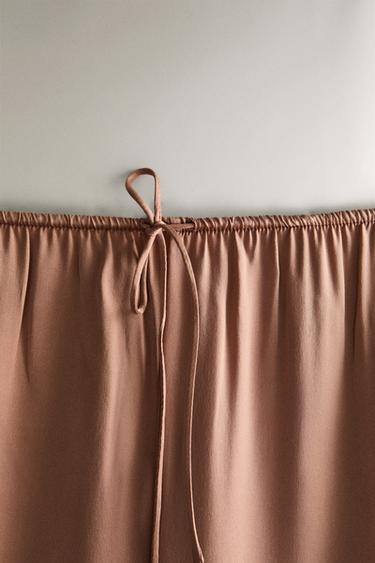 PANTALON SOIE - Rose pâle de Zara - Image 2