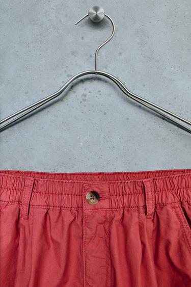 STORIESZ - POPLIN BERMUDA SHORTS WITH DARTS - Coral red by Zara - Image 2