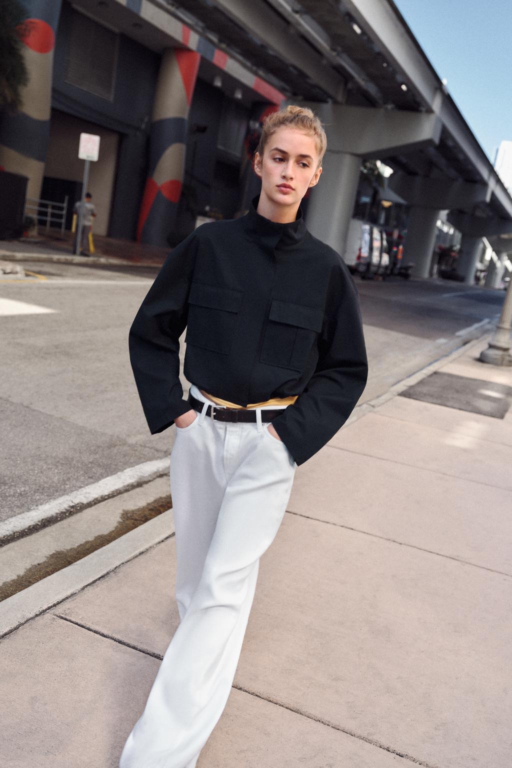 CROPPED HIGH COLLAR JACKET