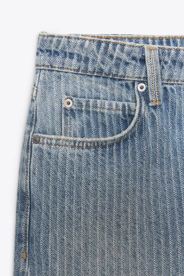 JEAN ZW COLLECTION DROIT RAYURES TAILLE MOYENNE - Bleu de Zara - Image 11