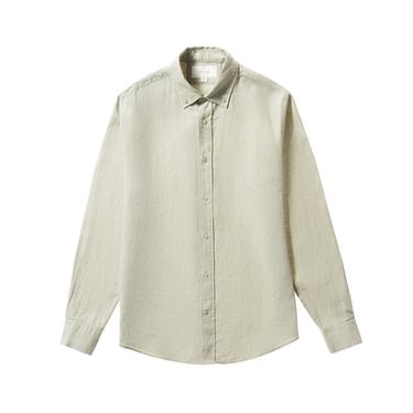 HEMD AUS REINEM LEINEN - Hellbeige von Zara