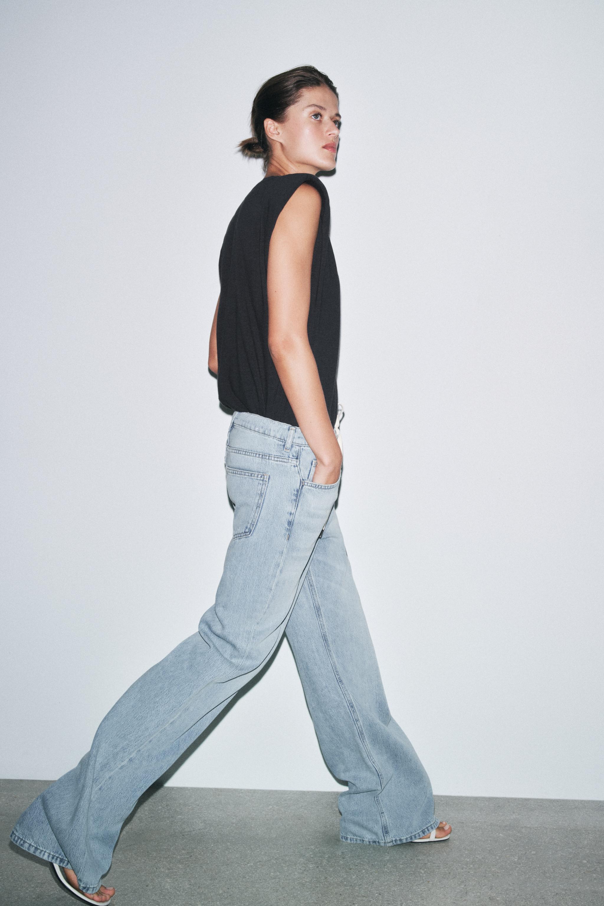 RELAXED MID WAIST JEANS ZW COLLECTION - Light blue | ZARA