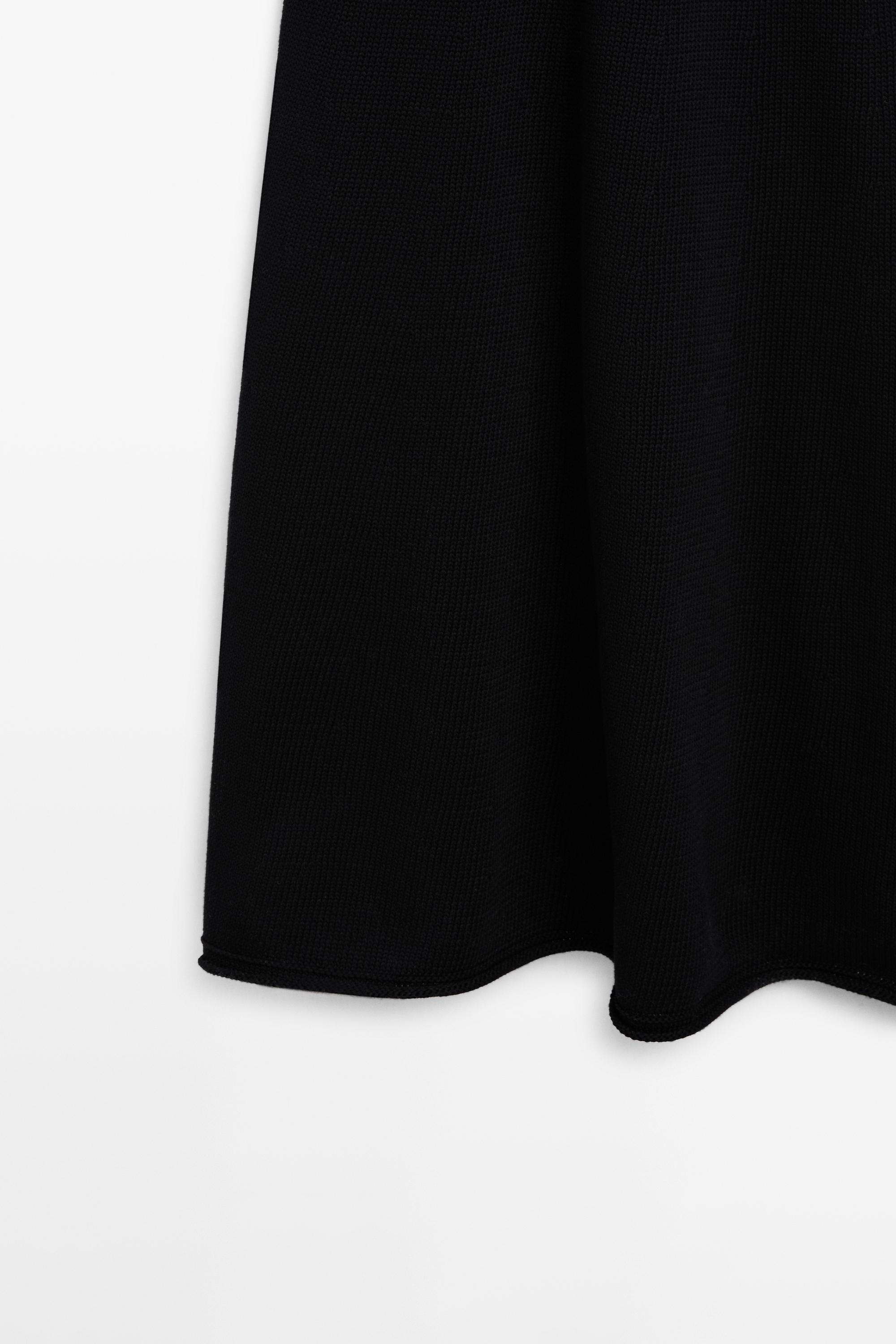 Robe midi maille contrastante 100 % coton